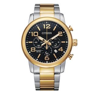 Citizen Mens 2 Tone Stainless Steel EcoDrive Watch